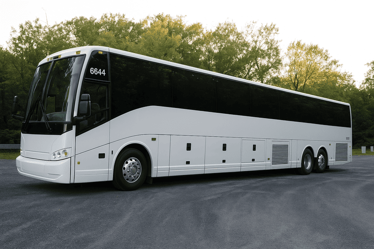 exterior of Oklahoma @City Coach Bus Service coach bus